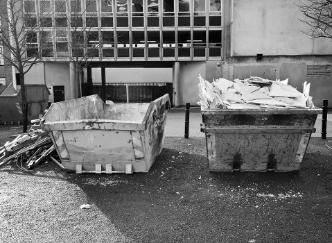 Rubbish removal truck in Ruislip